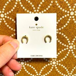Kate Spade Horseshoe Cubic Zirconia stud earrings
